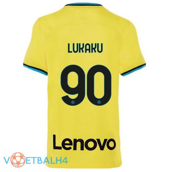 Inter Milan (LUKAKU 90) voetbal jersey derde geel 2022/2023