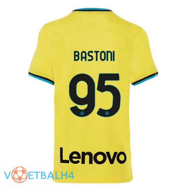 Inter Milan (BASTONI 95) voetbal jersey derde geel 2022/2023