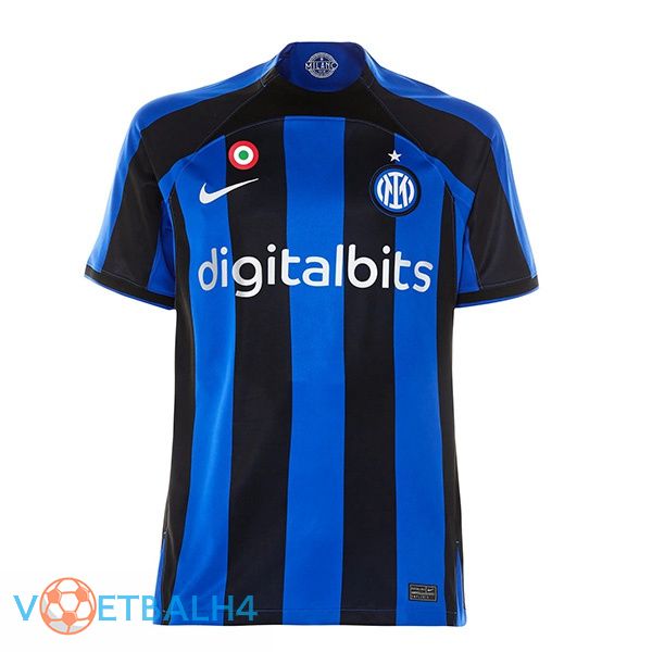 Inter Milan voetbal jersey thuis zwart blauw 2022/2023