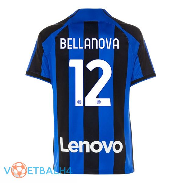 Inter Milan (BELLANOVA 12) voetbal jersey thuis zwart blauw 2022/2023