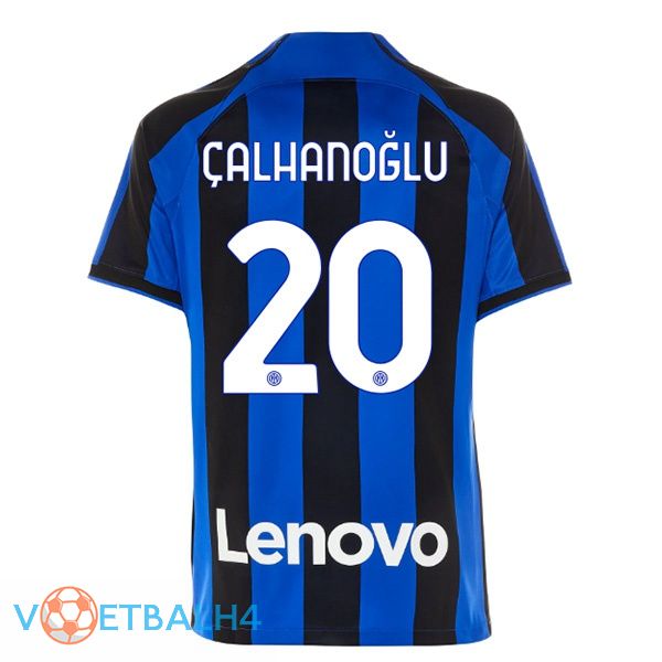 Inter Milan (ÇALHANOĞLU 20) voetbal jersey thuis zwart blauw 2022/2023