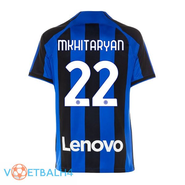 Inter Milan (MKHITARYAN 22) voetbal jersey thuis zwart blauw 2022/2023