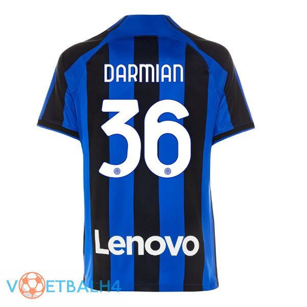 Inter Milan (DARMIAN 36) voetbal jersey thuis zwart blauw 2022/2023