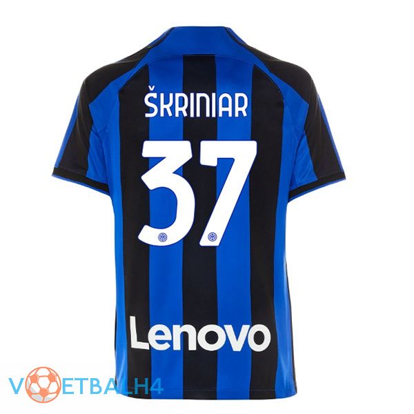 Inter Milan (ŠKRINIAR 37) voetbal jersey thuis zwart blauw 2022/2023