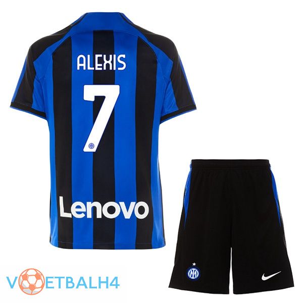 Inter Milan (ALEXIS 7) kinderen voetbal jersey thuis zwart blauw 2022/2023