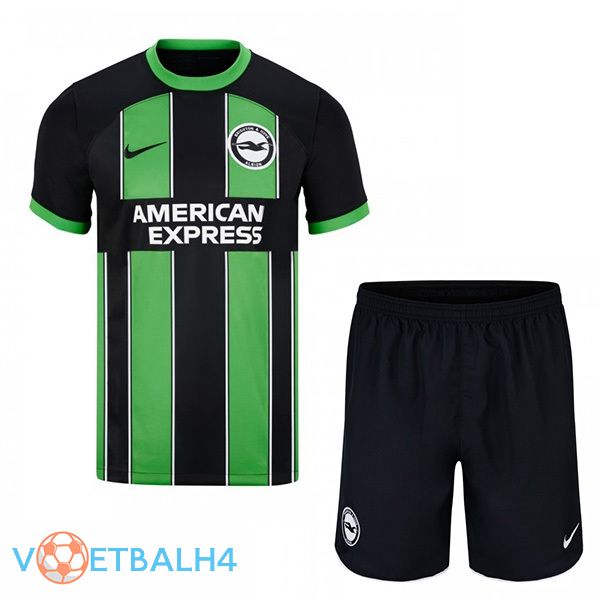 FC Brighton kinderen voetbal jersey uit groente zwart 2023/2024