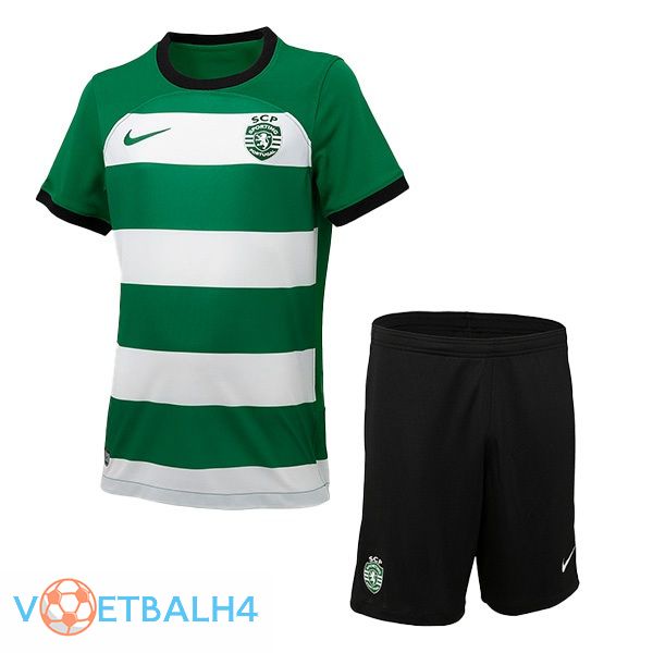 Sporting CP kinderen thuis voetbal jersey groente 2023/2024