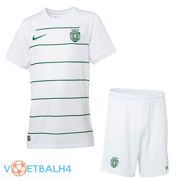 Sporting CP kinderen uit voetbal jersey wit 2023/2024