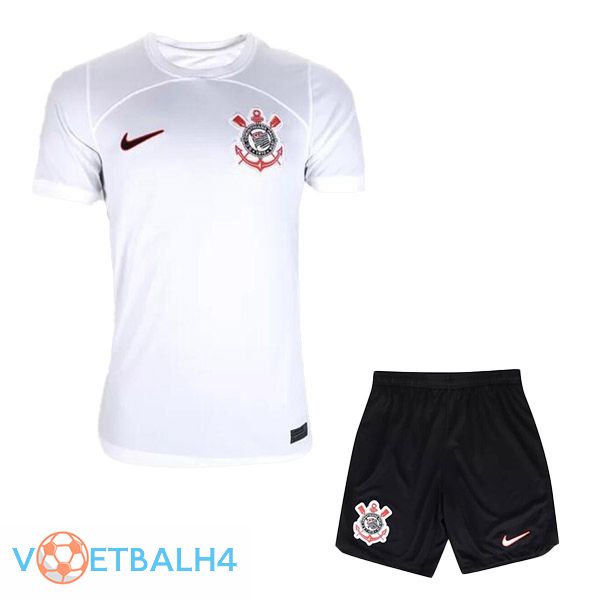 Corinthians kinderen voetbal jersey thuis wit 2023/2024