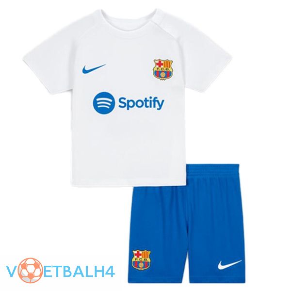 FC Barcelona kinderen uit voetbal jersey wit 2023/2024