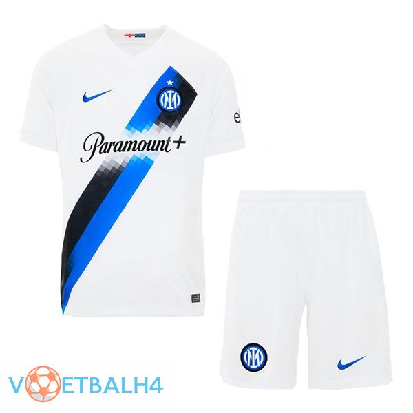 Inter Milan kinderen uit voetbal jersey wit 2023/2024