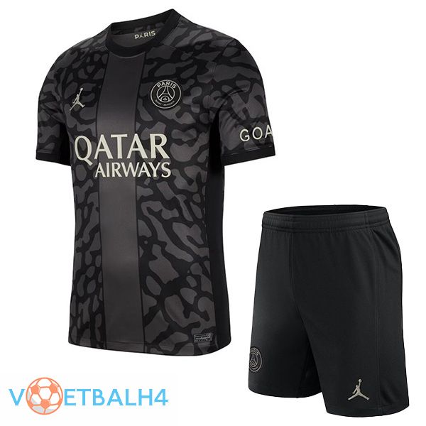 Paris PSG kinderen voetbal jersey derde zwart 2023/2024