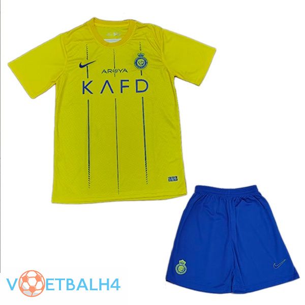 Al-Nassr FC kinderen voetbal jersey thuis geel 2023/2024