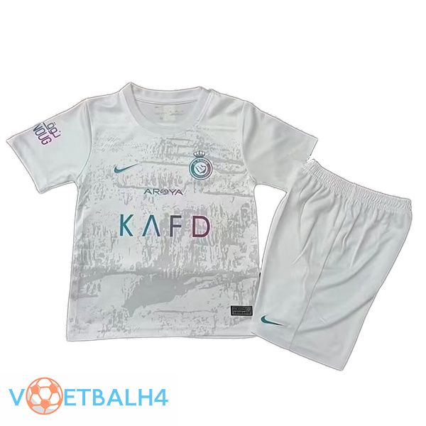 Al-Nassr FC kinderen voetbal jersey derde wit 2023/2024