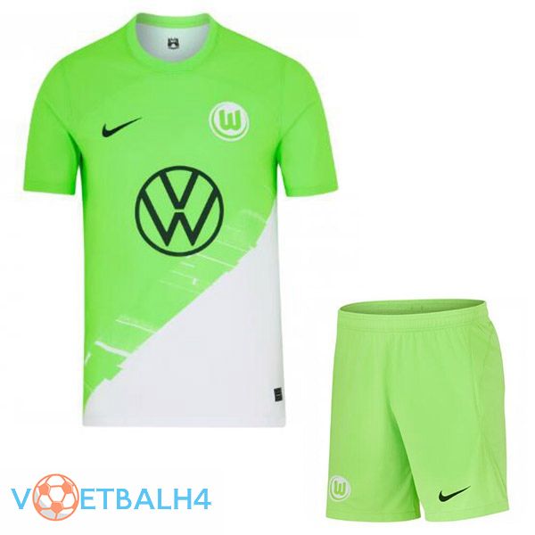 Vfl Wolfsburg kinderen voetbal jersey thuis groente 2023/2024