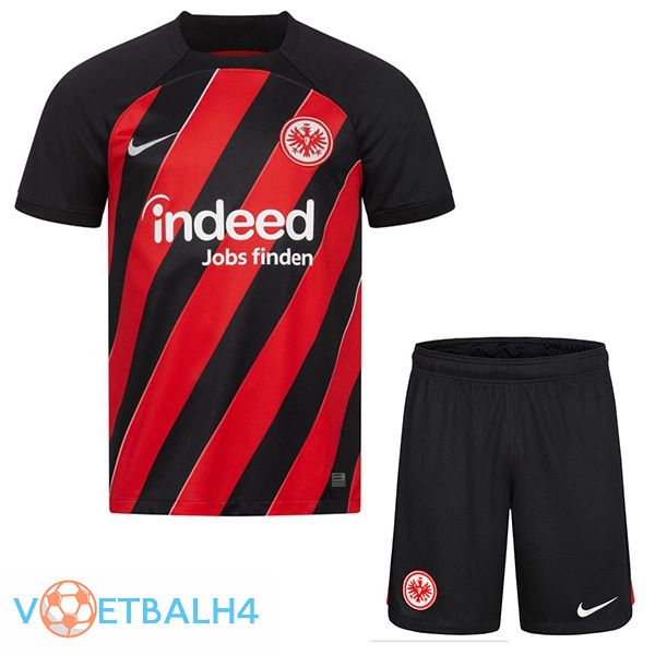 Eintracht Frankfurt kinderen voetbal jersey thuis zwart rood 2023/2024