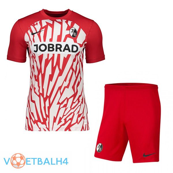 SC Fribourg kinderen voetbal jersey thuis rood 2023/2024