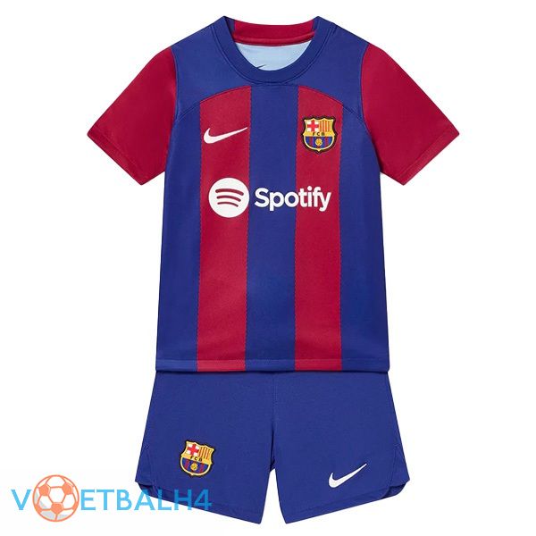 FC Barcelona kinderen voetbal jersey thuis blauw rood 2023/2024