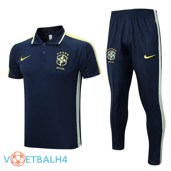 Brazilië voetbal Polo + broek koninklijk blauw 2023/2024