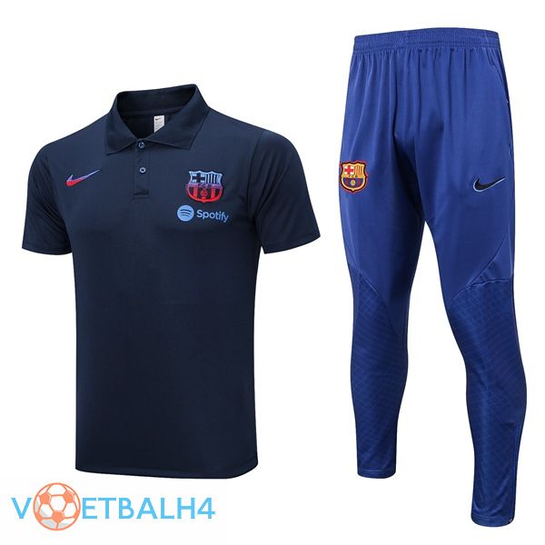 FC Barcelona voetbal Polo + broek koninklijk blauwe 2023/2024