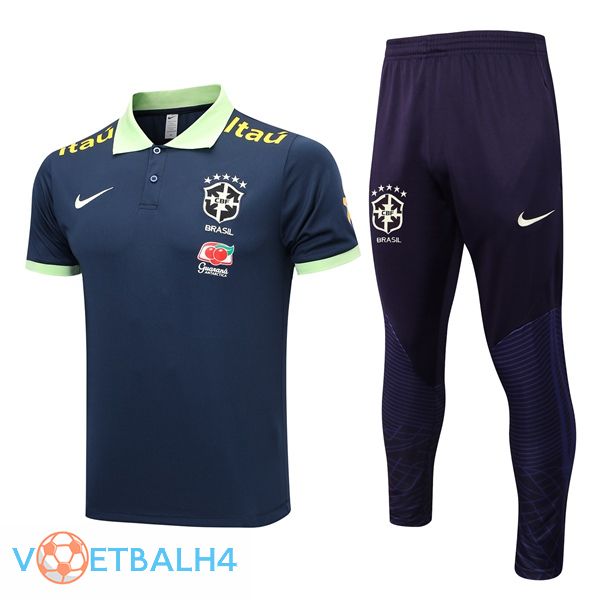 Brazilië voetbal Polo + broek koninklijk blauw 2023/2024