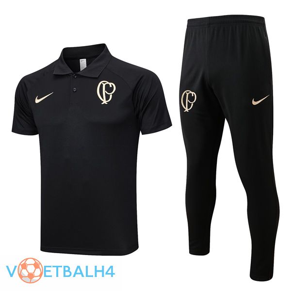 Corinthians voetbal Polo + broek zwart 2023/2024