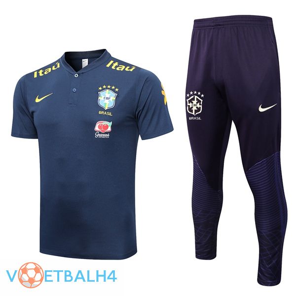 Brazilië voetbal Polo + broek koninklijk blauwe 2023/2024