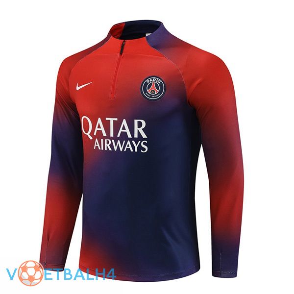 Paris PSG Training Sweatshirt rood blauw 2023/2024