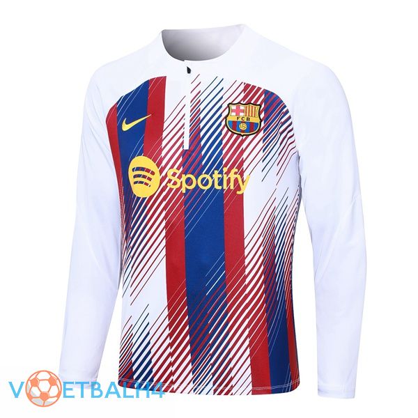 FC Barcelona Training Sweatshirt wit rood 2023/2024