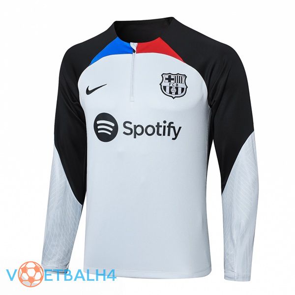 FC Barcelona Training Sweatshirt wit zwart 2023/2024