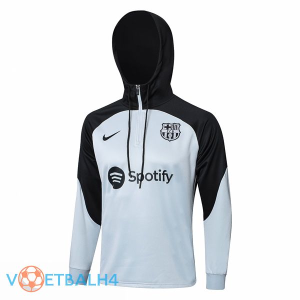 FC Barcelona Training Sweatshirt Hoodie grijs zwart 2023/2024