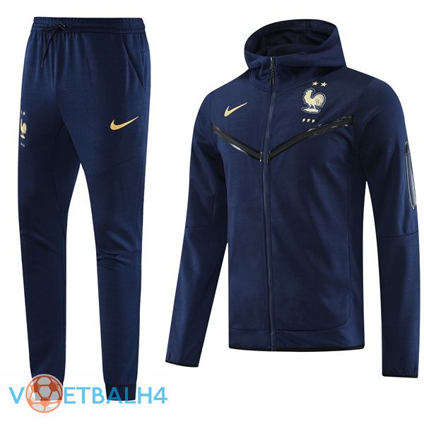 Frankrijk trainingspak Hoodie koninklijk blauwe 2023/2024