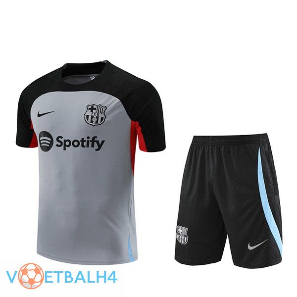 FC Barcelona Training T Shirt + korte broek grijs 2023/2024