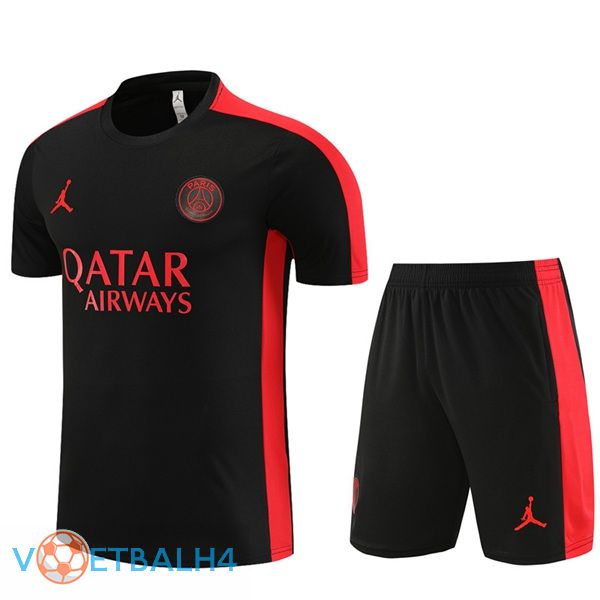 Paris PSG Training T Shirt + korte broek zwart 2023/2024