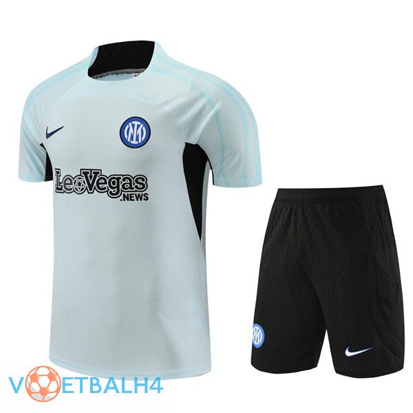 Inter Milan Training T Shirt + korte broek grijs 2023/2024