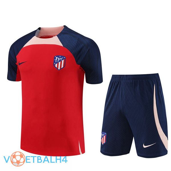 Atletico Madrid Training T Shirt + korte broek rood 2023/2024