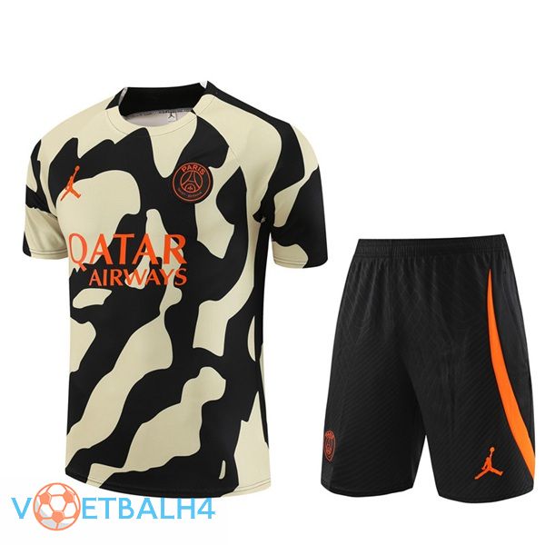 Paris PSG Training T Shirt + korte broek zwart geel 2023/2024