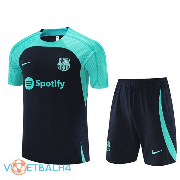 FC Barcelona Training T Shirt + korte broek groente koninklijk blauw 2023/2024