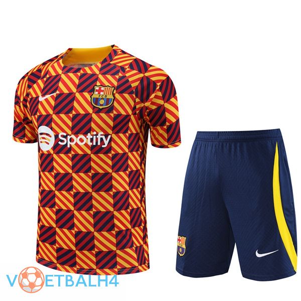 FC Barcelona Training T Shirt + korte broek geel 2023/2024