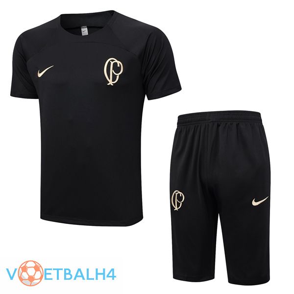 Corinthians Training T Shirt + korte broek zwart 2023/2024