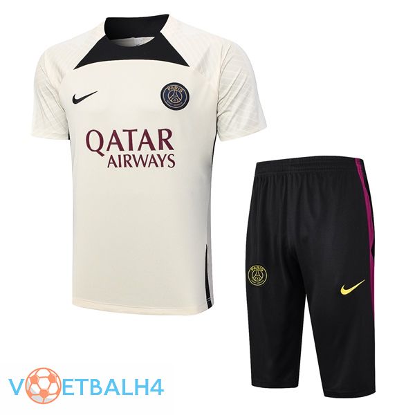 Paris PSG Training T Shirt + korte broek bruin 2023/2024