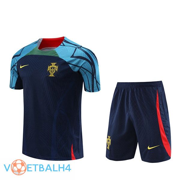 Portugal Training T Shirt + korte broek zwart 2023/2024