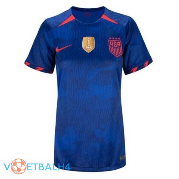 USA Dames voetbal jersey uit blauw 2023/2024