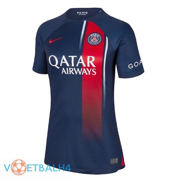 Paris PSG Dames voetbal jersey thuis koninklijk blauwe 2023/2024