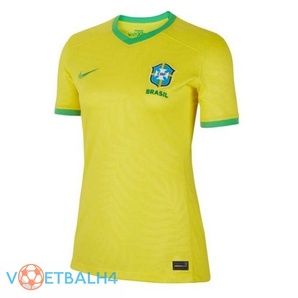 Brazilië Dames voetbal jersey thuis geel 2023/2024