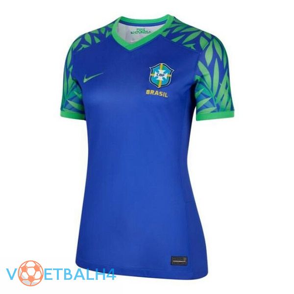 Brazilië Dames voetbal jersey uit blauw 2023/2024