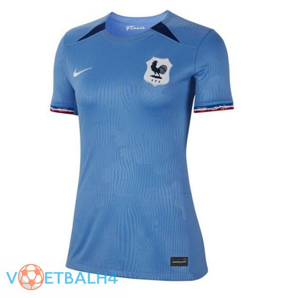 Frankrijk Dames voetbal jersey thuis blauw 2023/2024