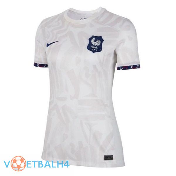 Frankrijk Dames voetbal jersey uit wit 2023/2024