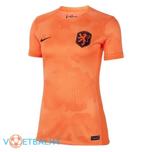 Nederland Dames voetbal jersey thuis bruin 2023/2024