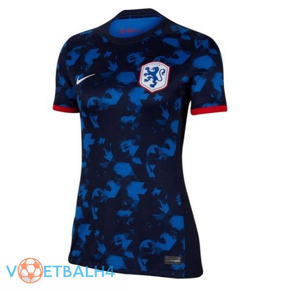 Nederland Dames voetbal jersey uit zwart 2023/2024